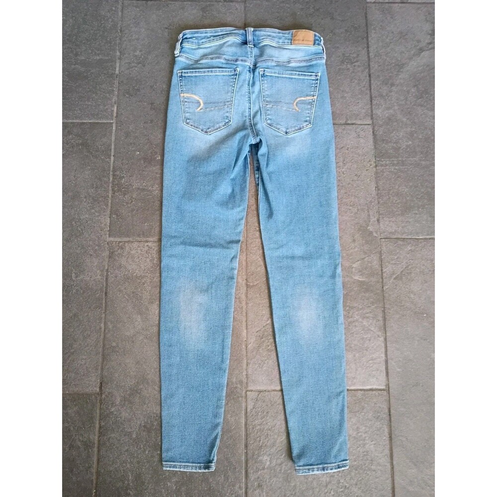 American Eagle Ne(x)t Level Stretch Skinny Jeans Women’s 6 Long Light Wash Denim - Picture 2 of 8